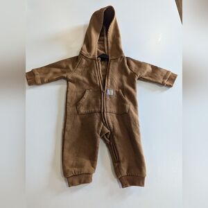 Carhartt baby 3 months Tan Brown one piece bunting Jumpsuit